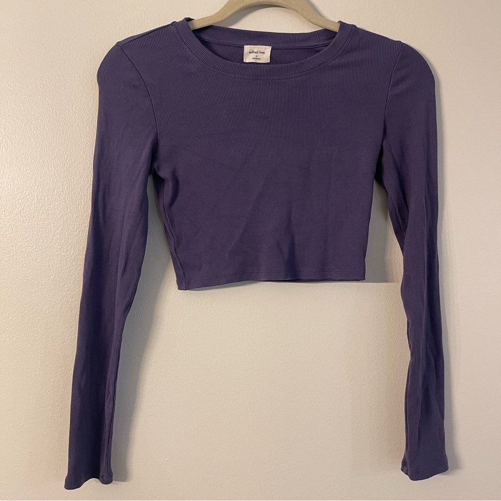Wilfred free Aritzia Purple Fitted Crop Top